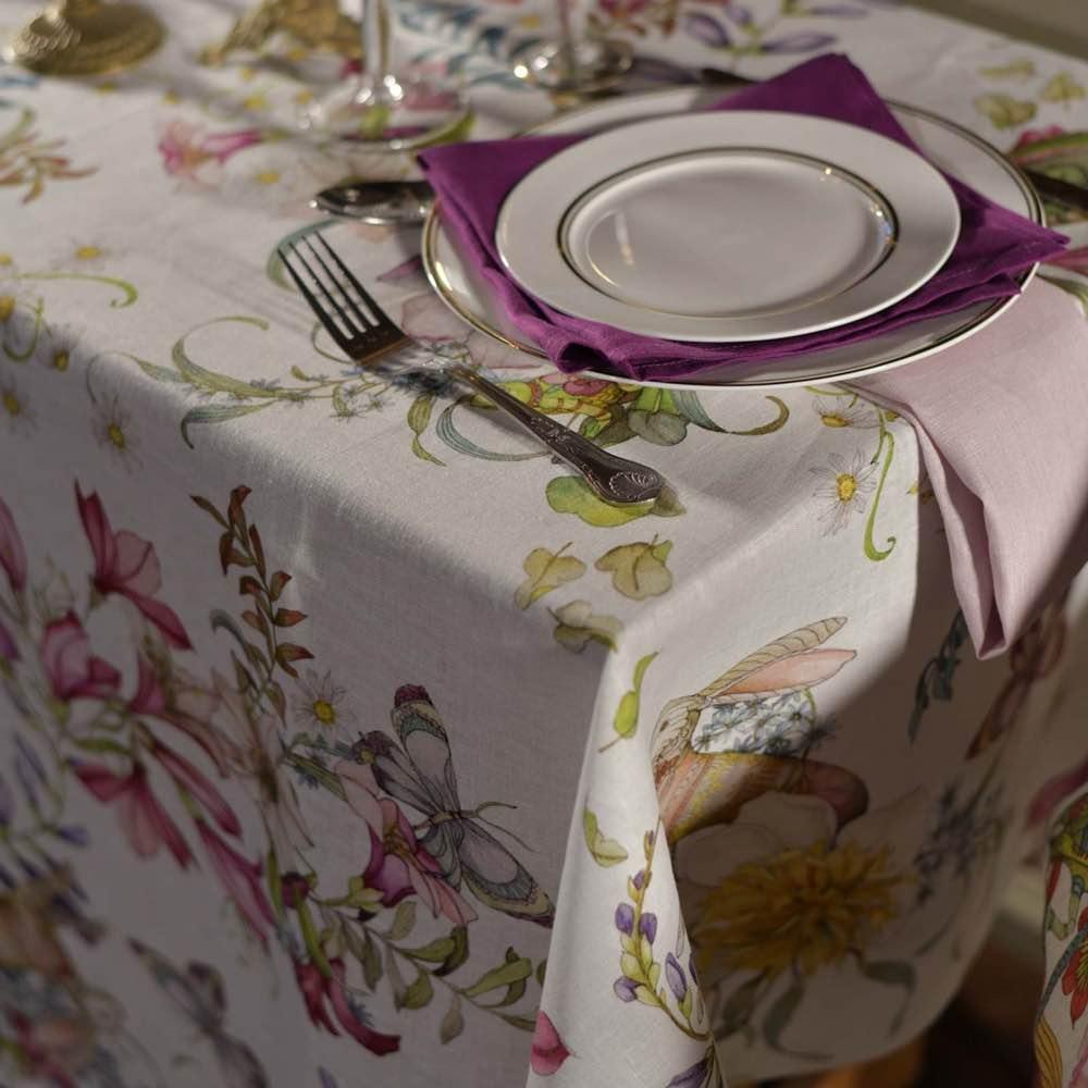 Tessitura Toscana Telerie Tovaglia da Tavola in 100% Puro Lino Semiramide - Passarelli Biancheria