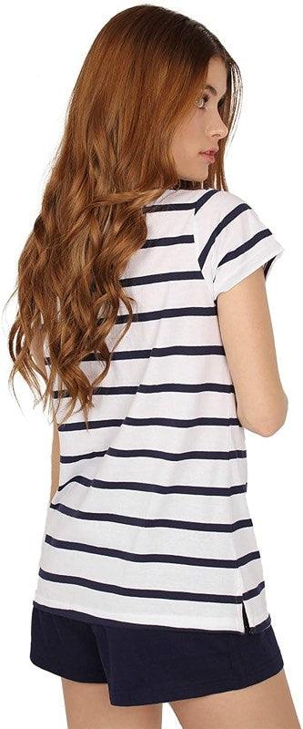 Admas Pigiama da Donna con Pantalone Corto e Maglia a Maniche Corte 54167 S19 - Passarelli Biancheria