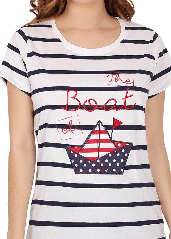 Admas Pigiama da Donna con Pantalone Corto e Maglia a Maniche Corte 54167 S19 - Passarelli Biancheria