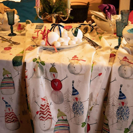 Tessitura Toscana Telerie Tovaglia da 12 Posti Snowpop D90 - Passarelli Biancheria