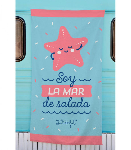 Mr Wonderful Telo Mare in Micro Spugna di Cotone - Vari Disegni S26 - Passarelli Biancheria
