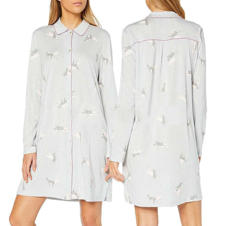 Triumph Camicia da Notte per Donna Aperta Avanti Maniche Lunghe Nightdresses 10199480 S31 - Passarelli Biancheria