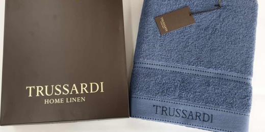 Trussardi Home Telo Bagno in Spugna di Puro Cotone Ribbon S46 - Passarelli Biancheria