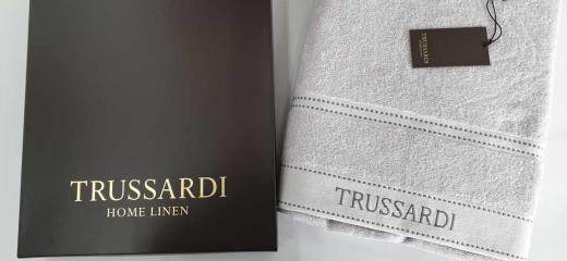 Trussardi Home Telo Bagno in Spugna di Puro Cotone Ribbon S46 - Passarelli Biancheria
