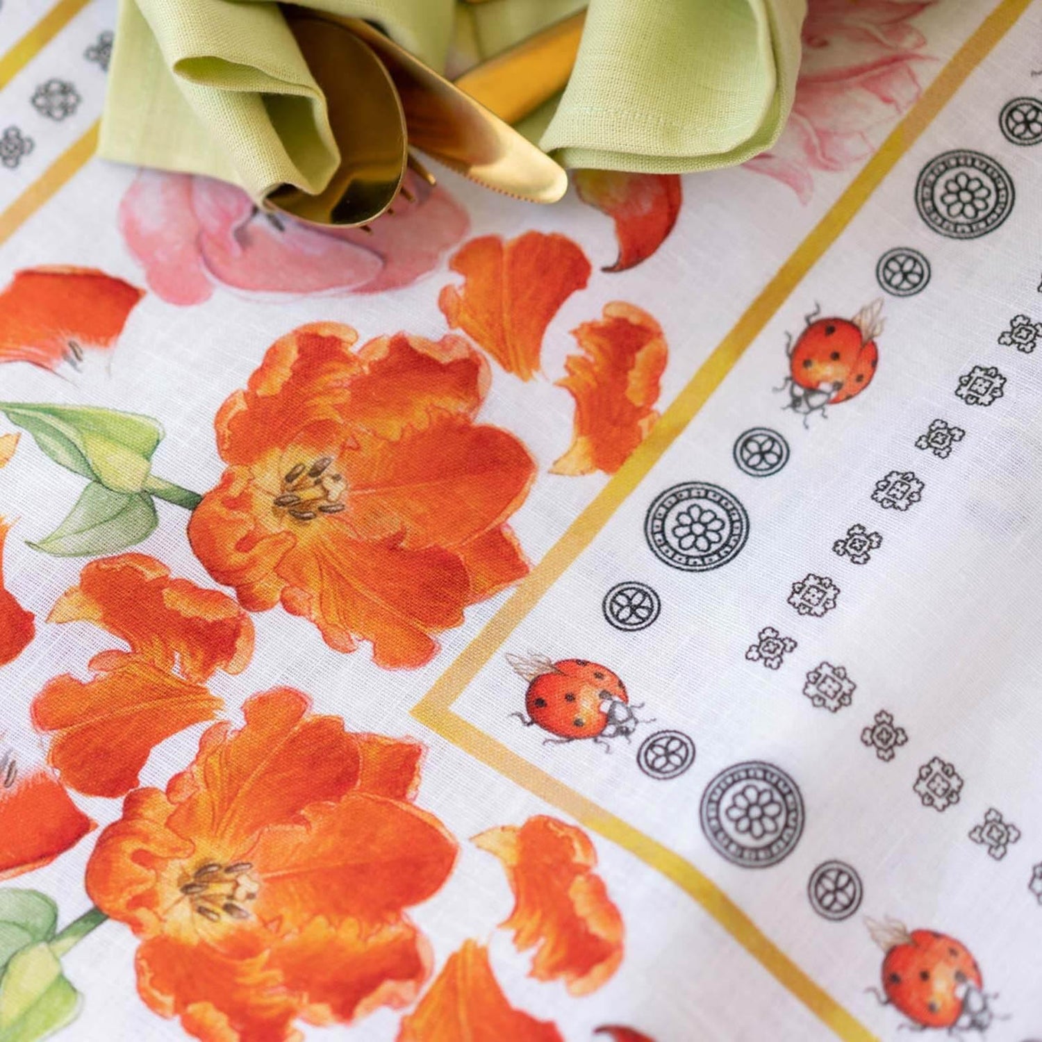 Toscana Telerie Tovaglia da Tavola in 100% Puro lino Tuli - Varie Dimensioni - Passarelli Biancheria