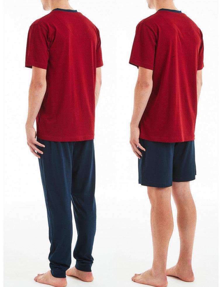 Ragno Pigiama da Uomo 3 Pezzi Maniche Corte U308NT S30 - Passarelli Biancheria