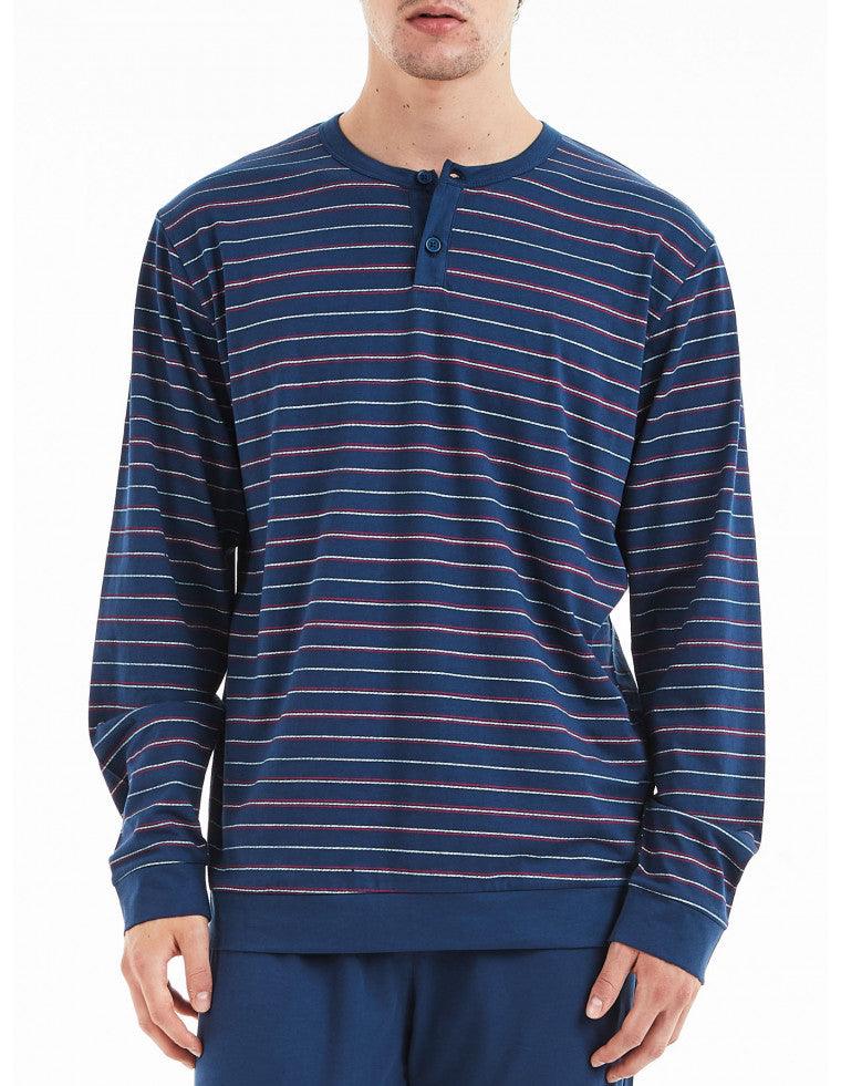 Ragno Pigiama da Uomo Cotone Leggero Maniche Lunghe U328N1 S23 - Passarelli Biancheria