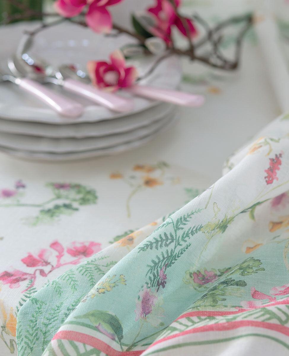 Svad Dondi Tovaglia 100% Cotone 160x230cm Erbario S66 - Passarelli Biancheria