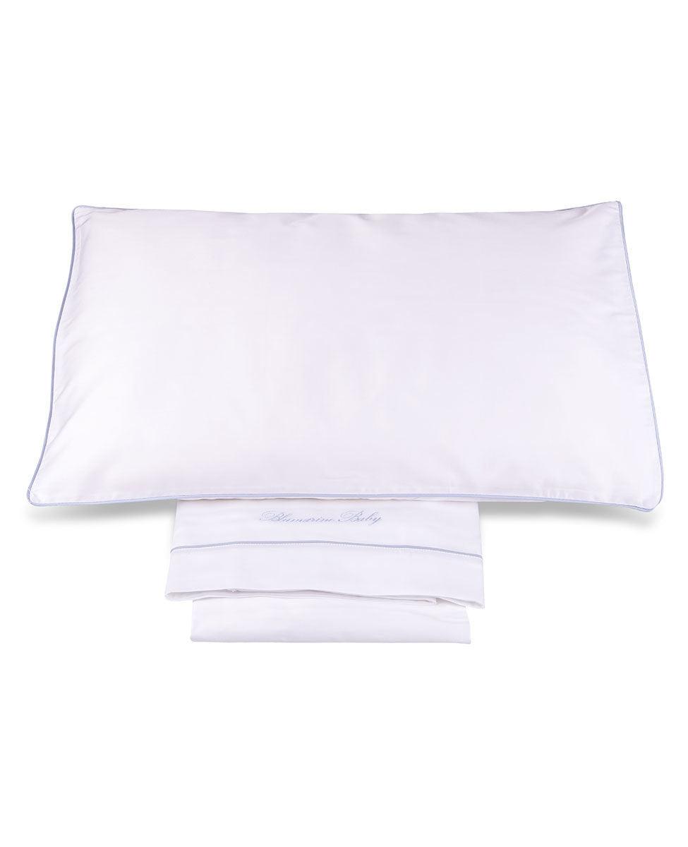 Blumarine Baby Completo Lenzuola Culla Carrozzina Baby Blu 101060087 S56 - Passarelli Biancheria