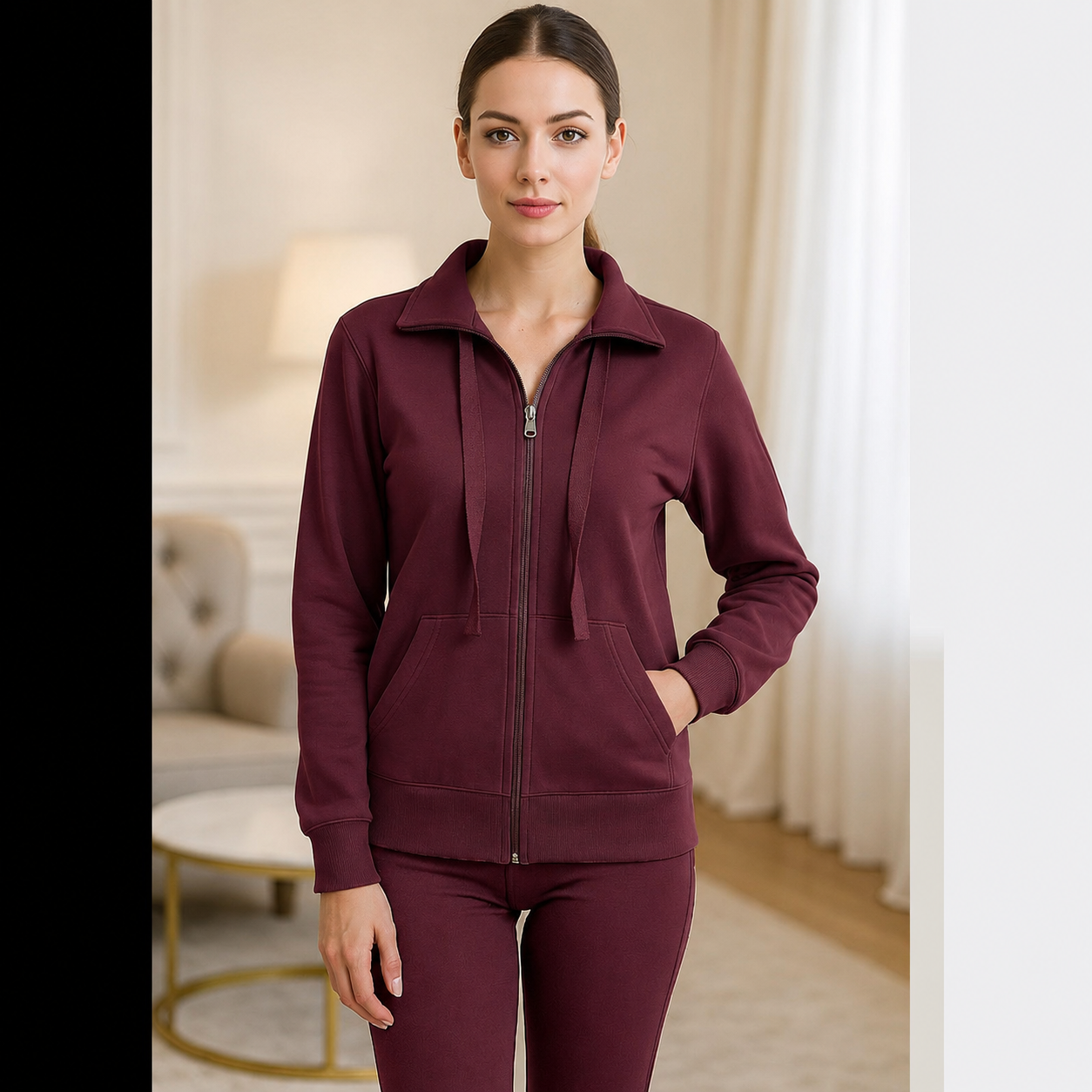 Oxigym Tuta in Cotone Felpato con Zip da Donna F977 2509S76