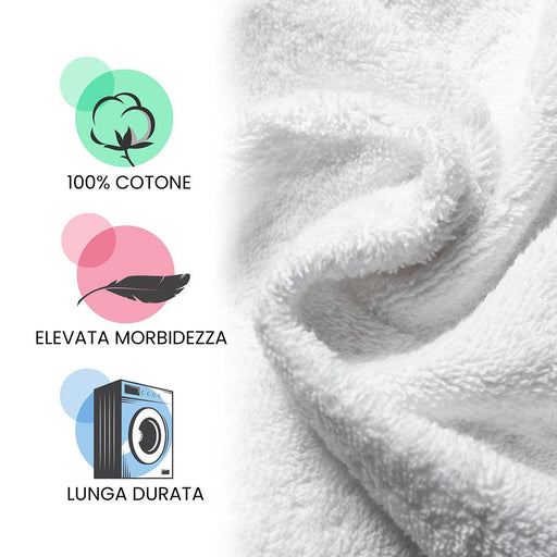 Confezione 6 Asciugamani Viso Bianche LH1470 S40 - Passarelli Biancheria