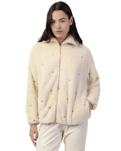 Admas Vestaglia Corta da donna invernale in pile shearling con cerniera 67305 2511S29