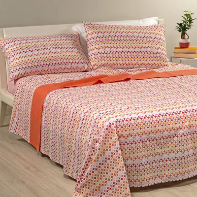 Caleffi Completo Lenzuola Copriletto Singole Optical Art 2411S32