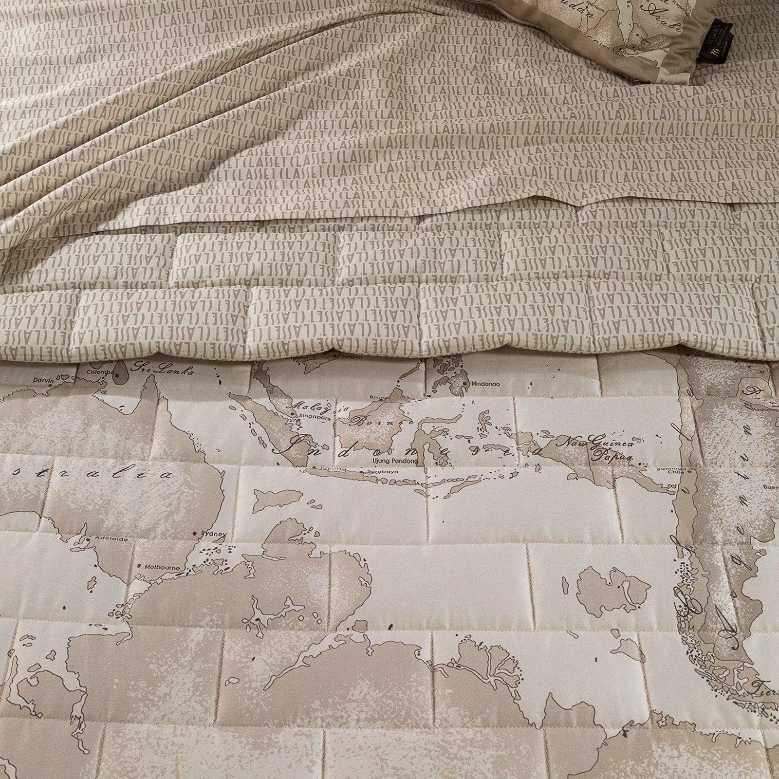 Alviero Martini Geo Safari Copriletto Trapuntato in Raso di cotone Matrimoniale 1009663 S220 - Passarelli Biancheria