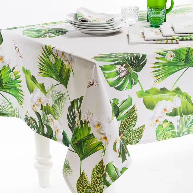 Caleffi Tovaglia in Puro Cotone Stampa Digitale Eden 2502S - Varie Dimensioni