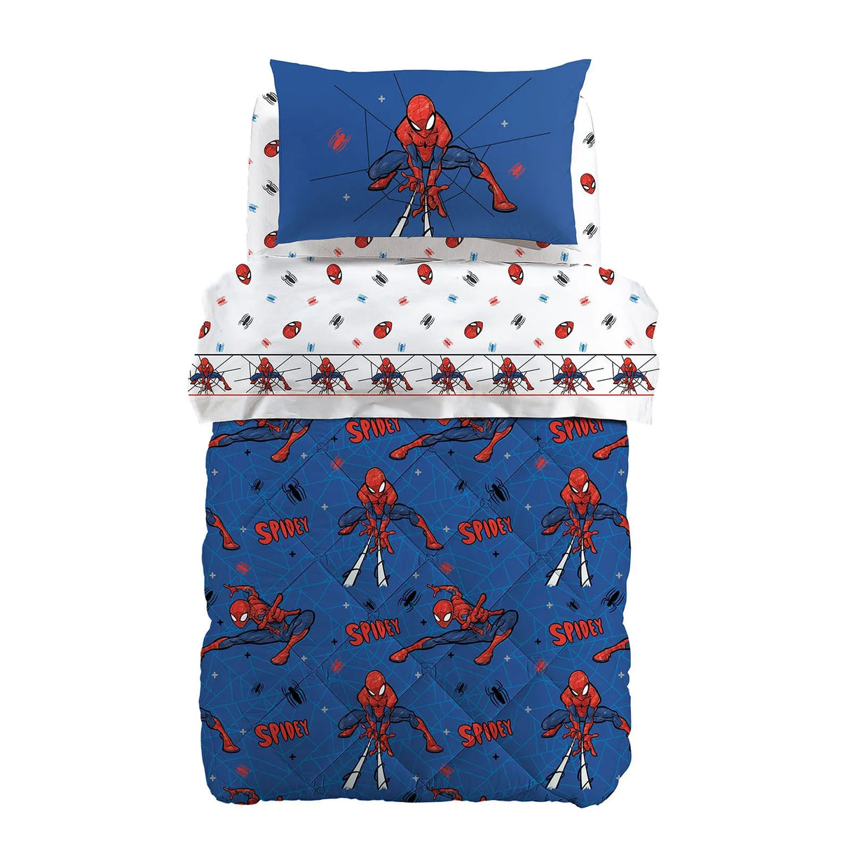 Caleffi Disney Trapunta 1 Posto Spider Man Spidey in Cotone 1012887 2410S86