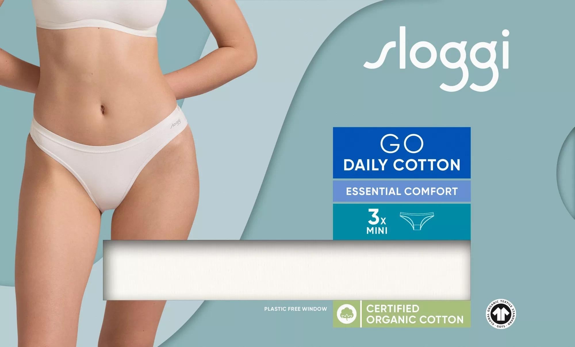 Sloggi Donna 3 Slip Mini Go daily Cotton 3P 10222320