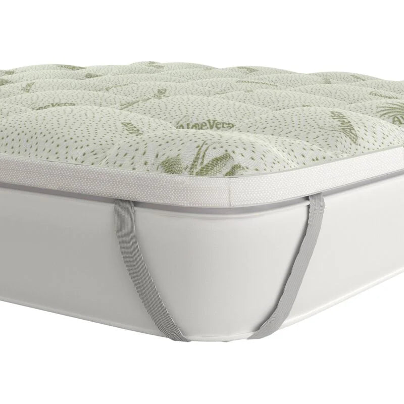 Elegant White Quilted Mattress Topper - Various Sizes