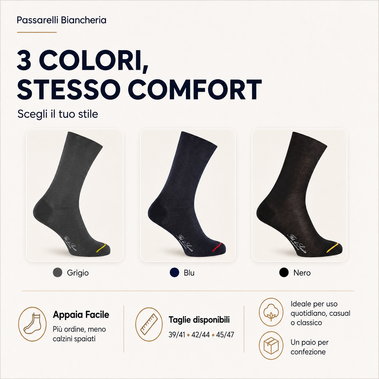 Kurze Herrensocke aus Schottlandgarn mit Easy Look System S36