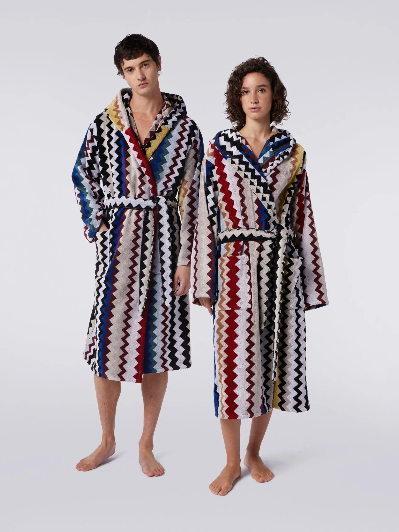 Missoni Accappatoio Unisex con Cappuccio Cyrus 1C3AC997604 S200 - Passarelli Biancheria