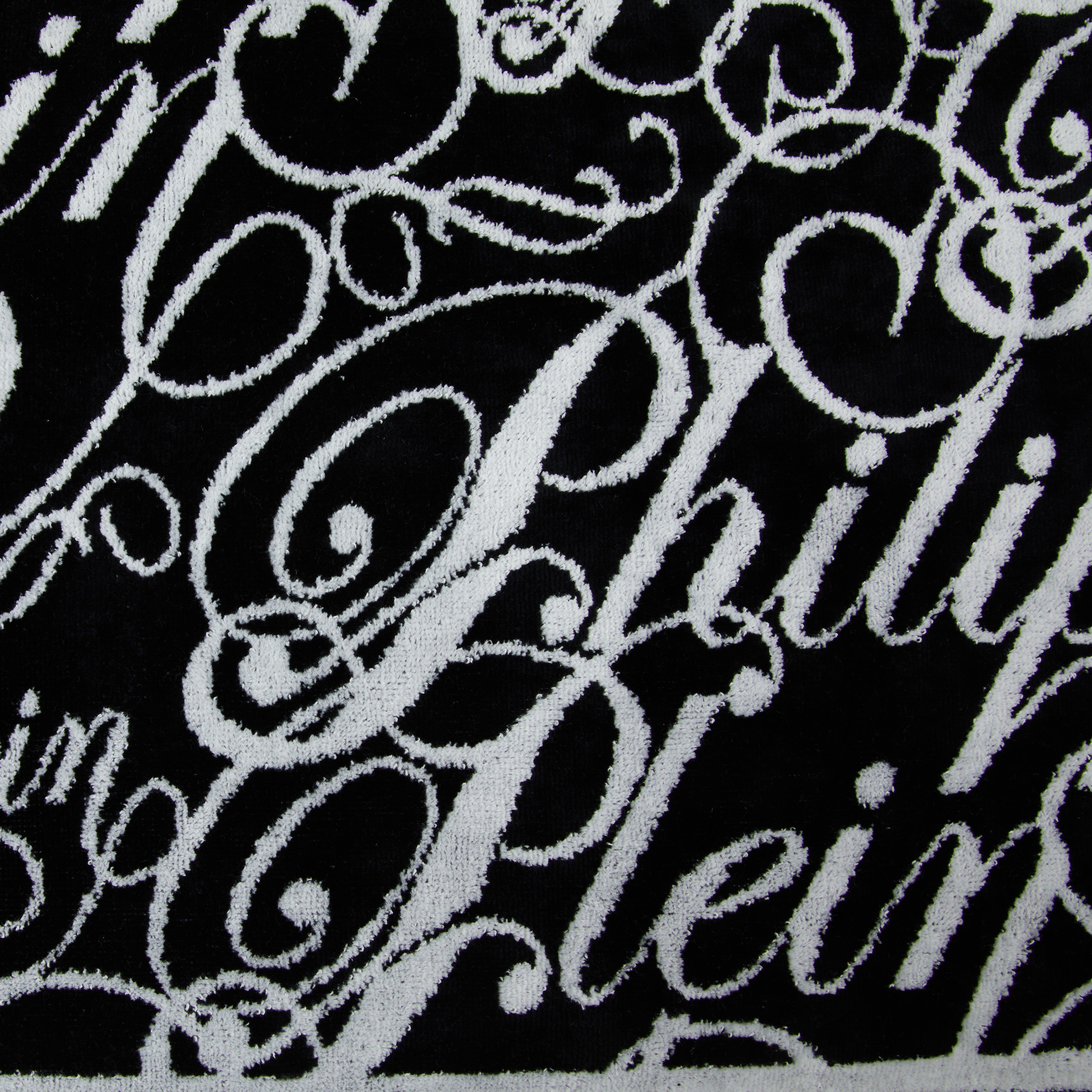 Philipp Plein Telo Bagno Script Moderno in Spugna