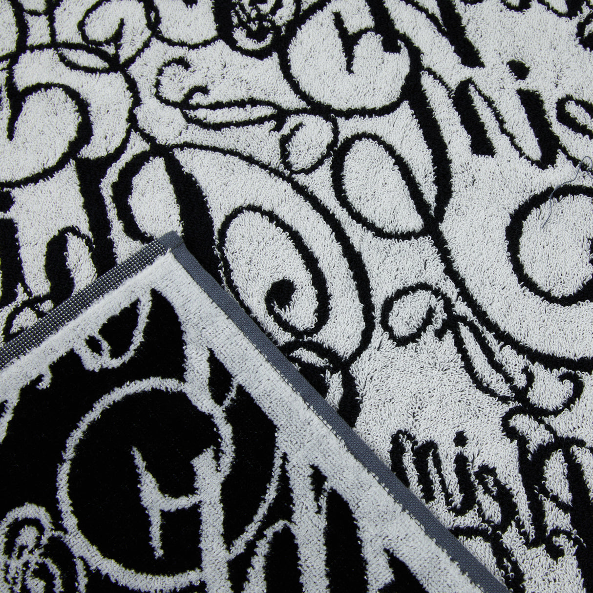 Philipp Plein Telo Bagno Script Moderno in Spugna