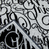 Philipp Plein Telo Bagno Script Moderno in Spugna