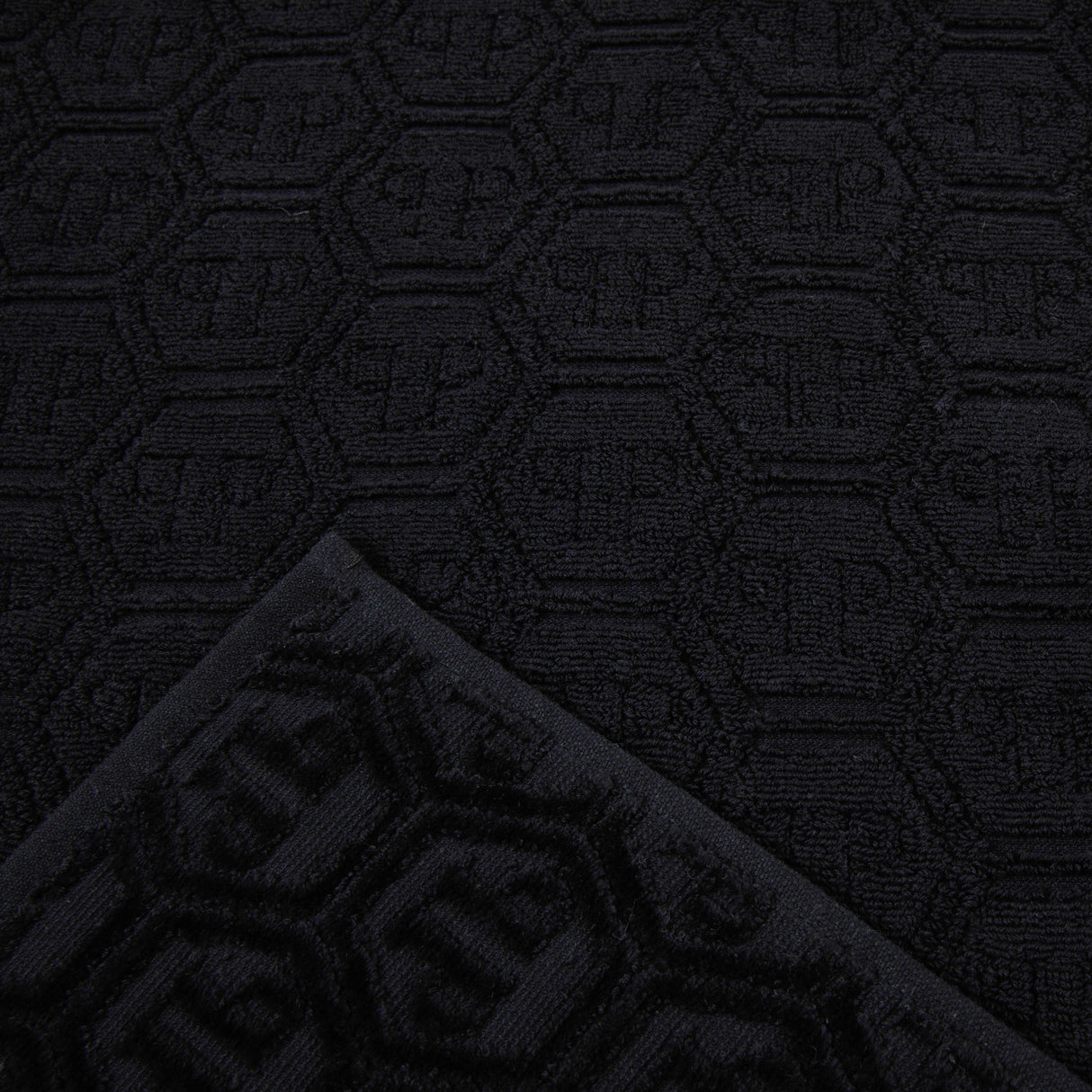 Philipp Plein Telo Bagno Hexagon Moderno in Spugna