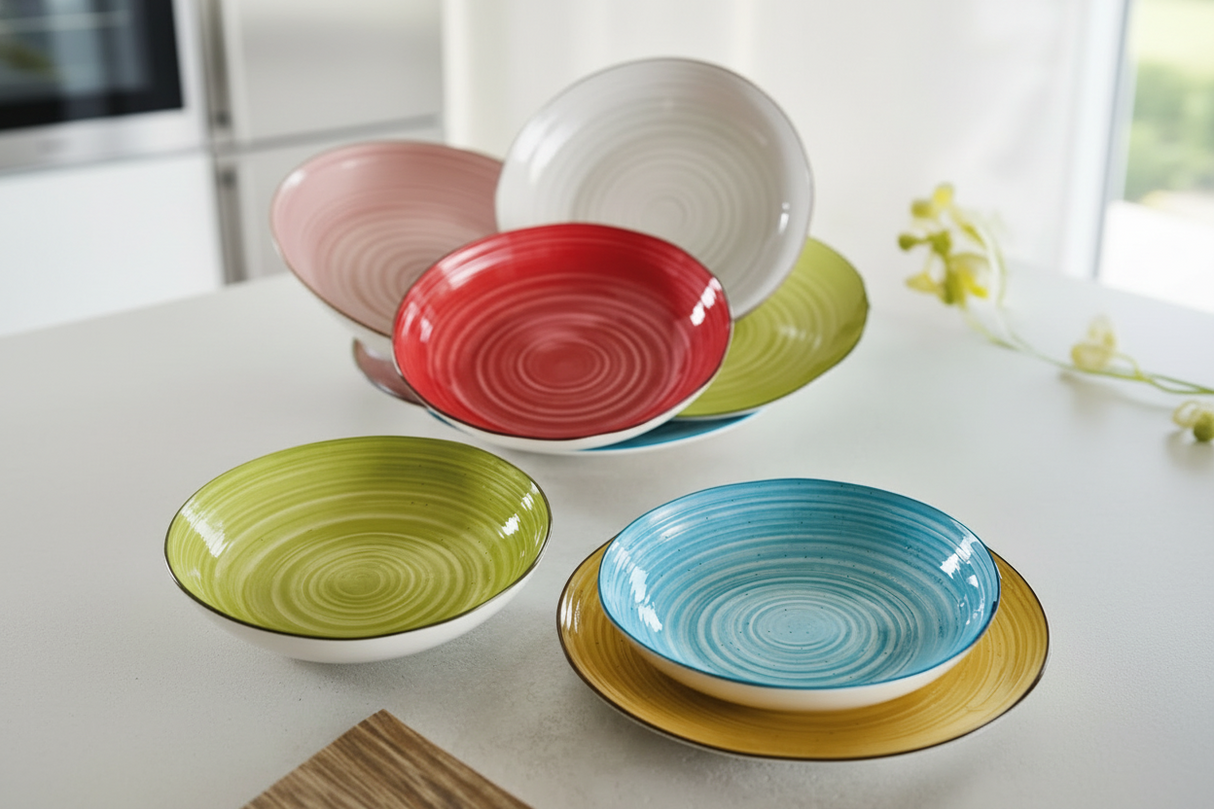 Maison Sucrée Servizio Piatti 19 Pezzi in Porcellana Colorati Daily 2512S145