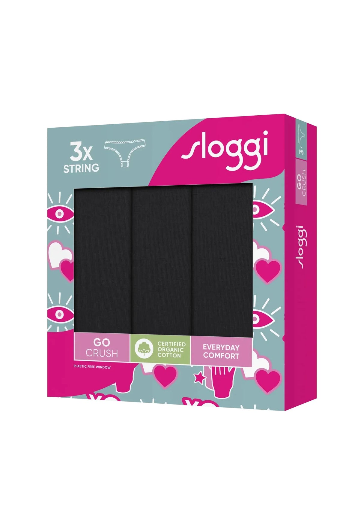 Sloggi Donna Confezione da 3 Go Crush String  Perizoma 2509S16