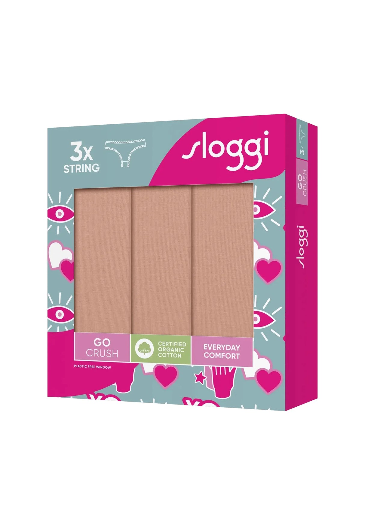 Sloggi Donna Confezione da 3 Go Crush String  Perizoma 2509S16
