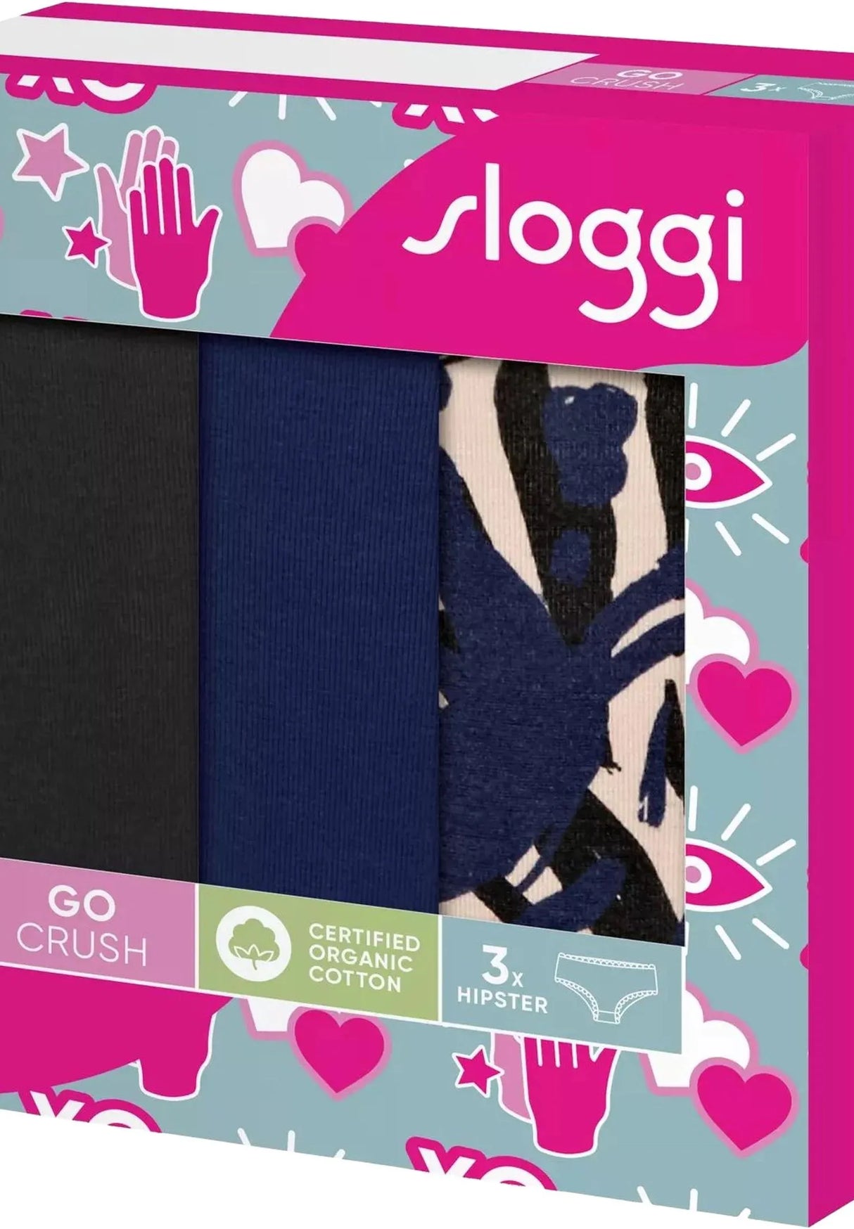 Sloggi Donna  Confezione da 3 Go Crush Hipster 10219671 S18