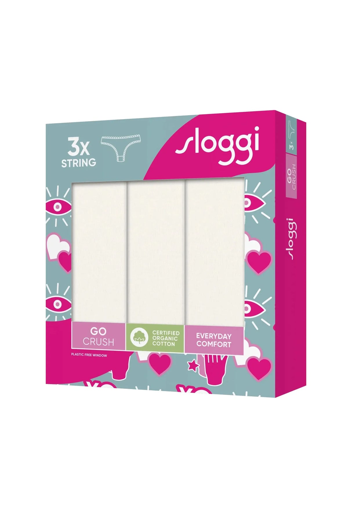 Sloggi Donna Confezione da 3 Go Crush String  Perizoma 2509S16