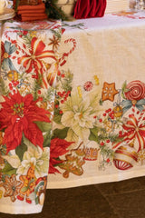 Tessitura Toscana Telerie Tovaglia Natalizia Marzapepe