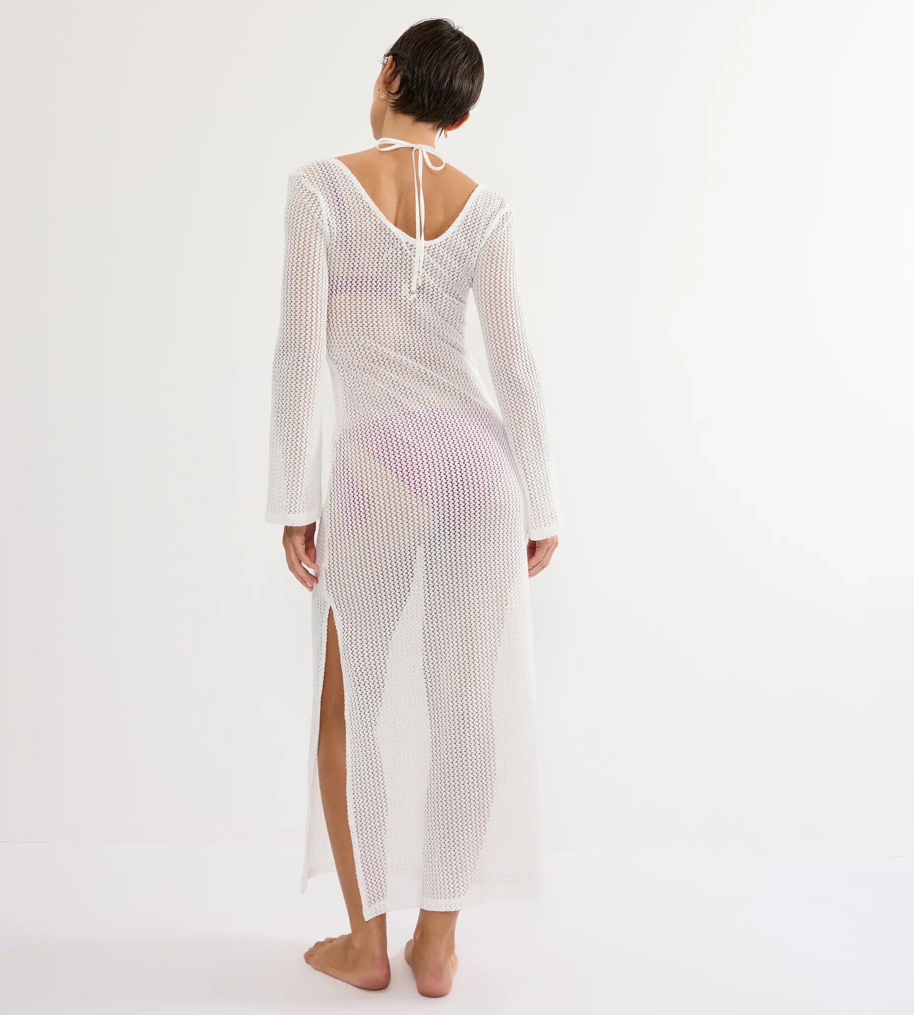Triumph Vestito da spiaggia Beach MyWear Crochet 10226469 Bianco Relaxed Fit