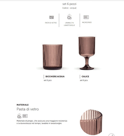 Maison Sucrée Set 12 pezzi Calici e Bicchieri Torcello 2504S60
