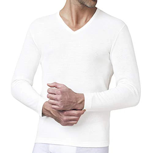 Nottingham Maglia Intima Invernale Maniche Lunghe da Uomo in Caldo Cotone Scollo V S100