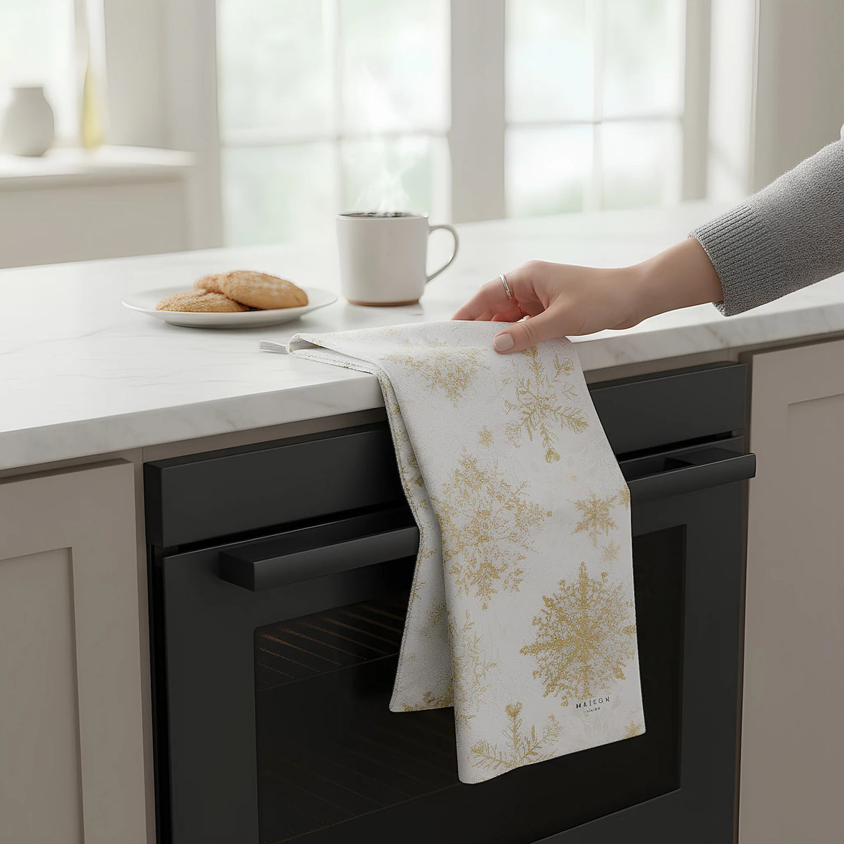 Maison Sucrèe Set di 2 Strofinacci Natalizi in cotone Art. Profumi 2511S18