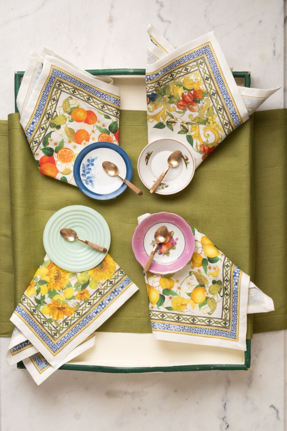 Tessitura Toscana Telerie Set 4 Tovaglioli Amalfi