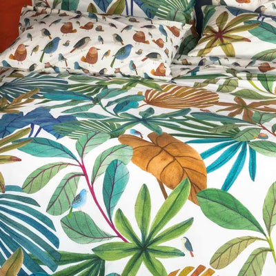 Tessitura Toscana Parure Copripiumino Matrimoniale Mindo Izylinen B156 - Passarelli Biancheria