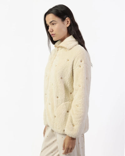 Admas Vestaglia Corta da donna invernale in pile shearling con cerniera 67305 2511S29