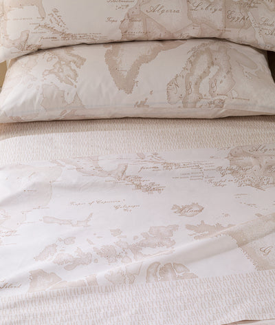 Alviero Martini Geo White Lenzuola Copriletto Matrimoniale 1009670