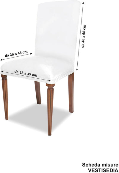 Set of 2 Chair Covers with Backrest in Stretch Fabric B17