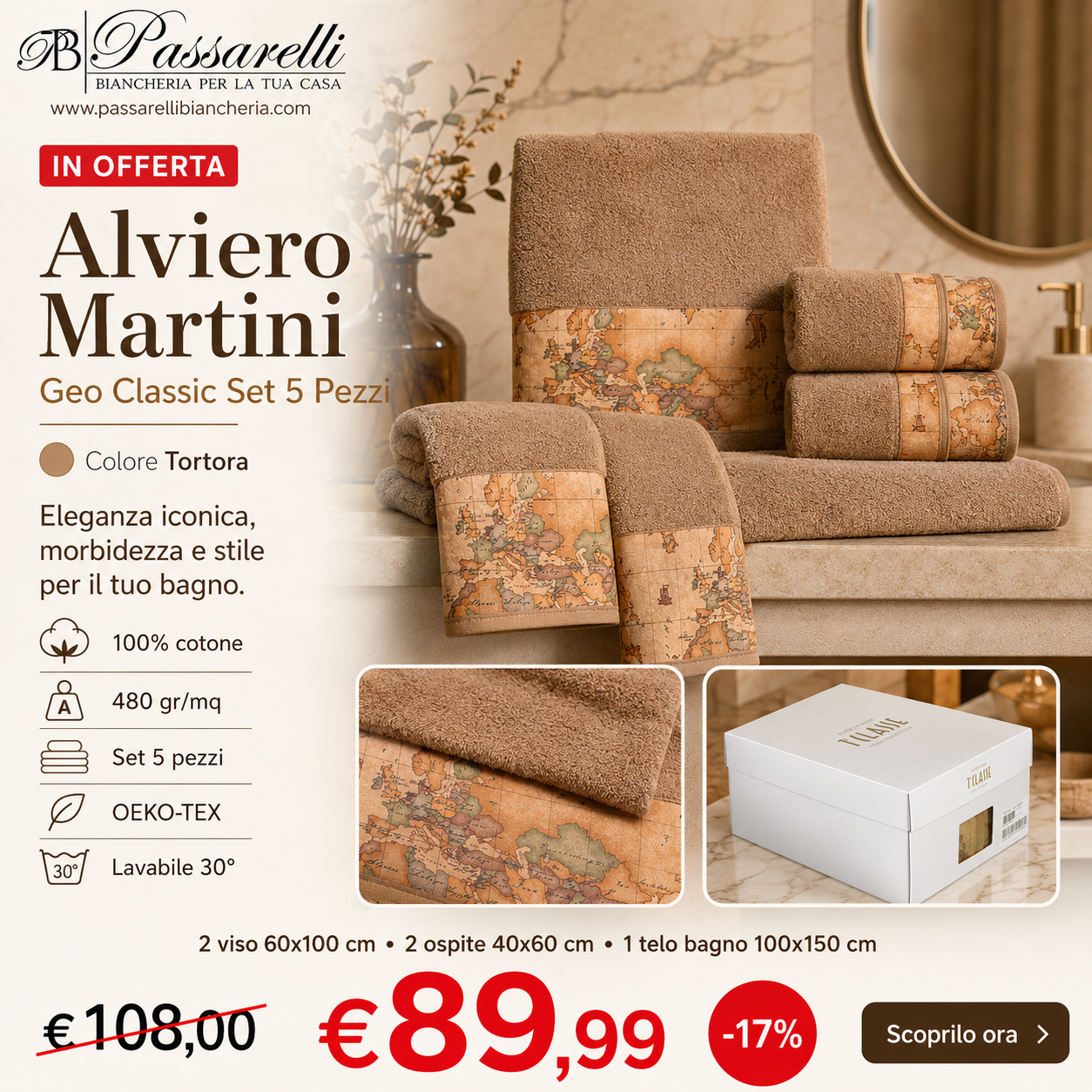 Alviero Martini Geo Classic Set 5 Pezzi