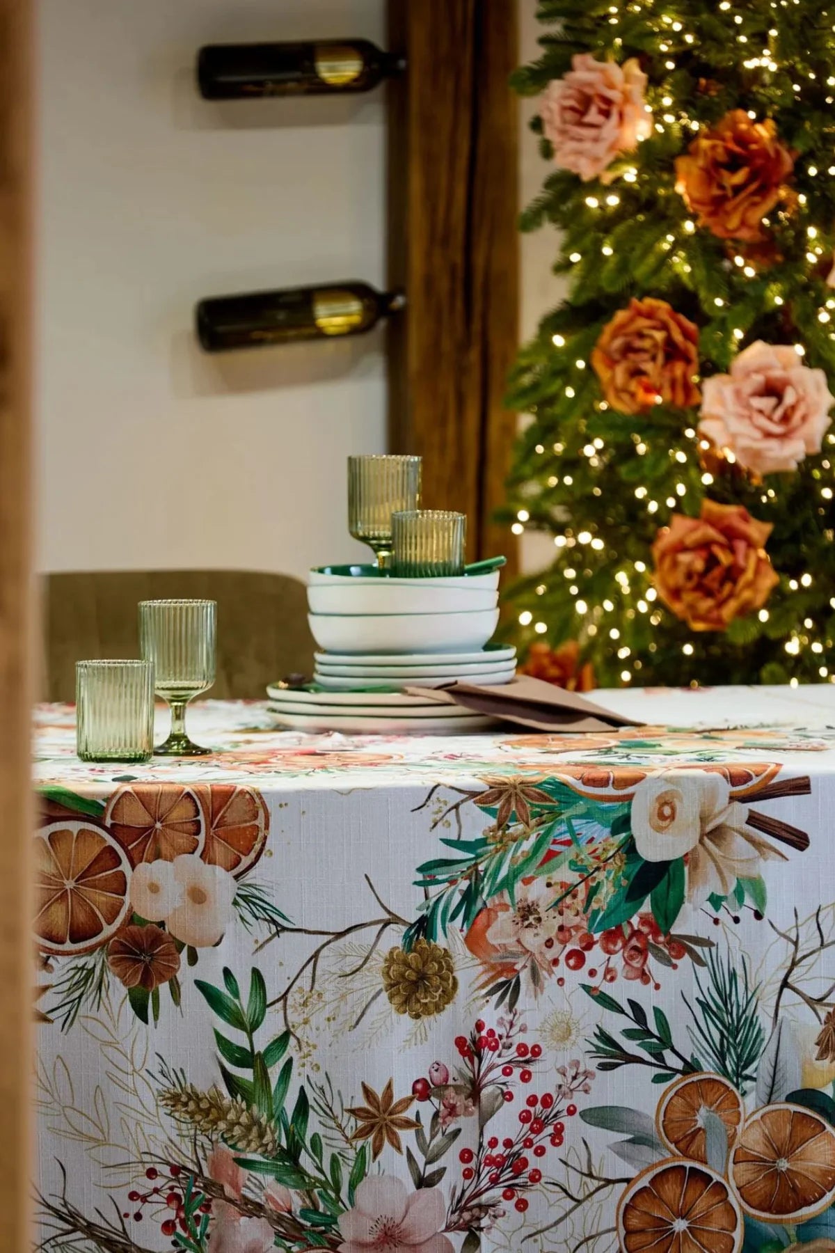 Maison Sucrèe Tovaglia Arancia e Cannella tessuto Korin - Varie Dimensioni