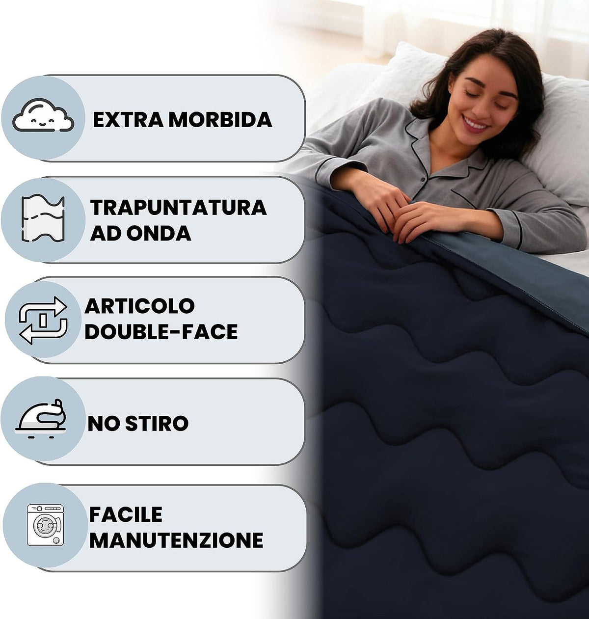 Trapunta Invernale Zoe – Made in Italy - Varie Dimensioni