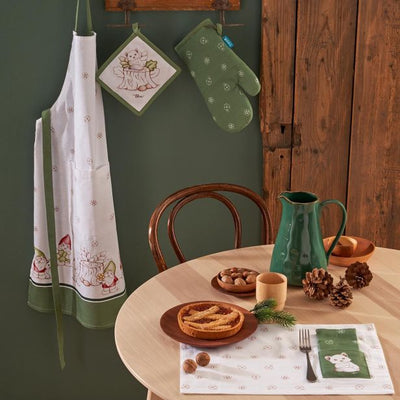 THUN® Grembiule Inverno Incantato Gnomes Sage Green 2411S19
