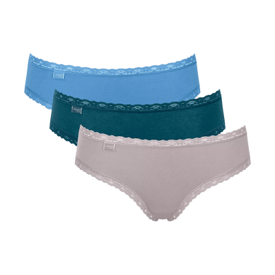 Sloggi Donna 24/7 Weekend Hipster C3P 3 Slip Hipster 10198269 V010 S10 - Passarelli Biancheria