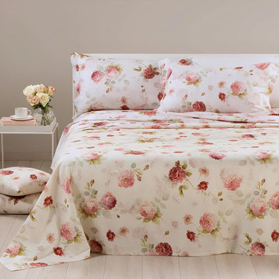 Caleffi Copriletto Estivo Matrimoniale in Cotone Panama Eden Rose 2505S80