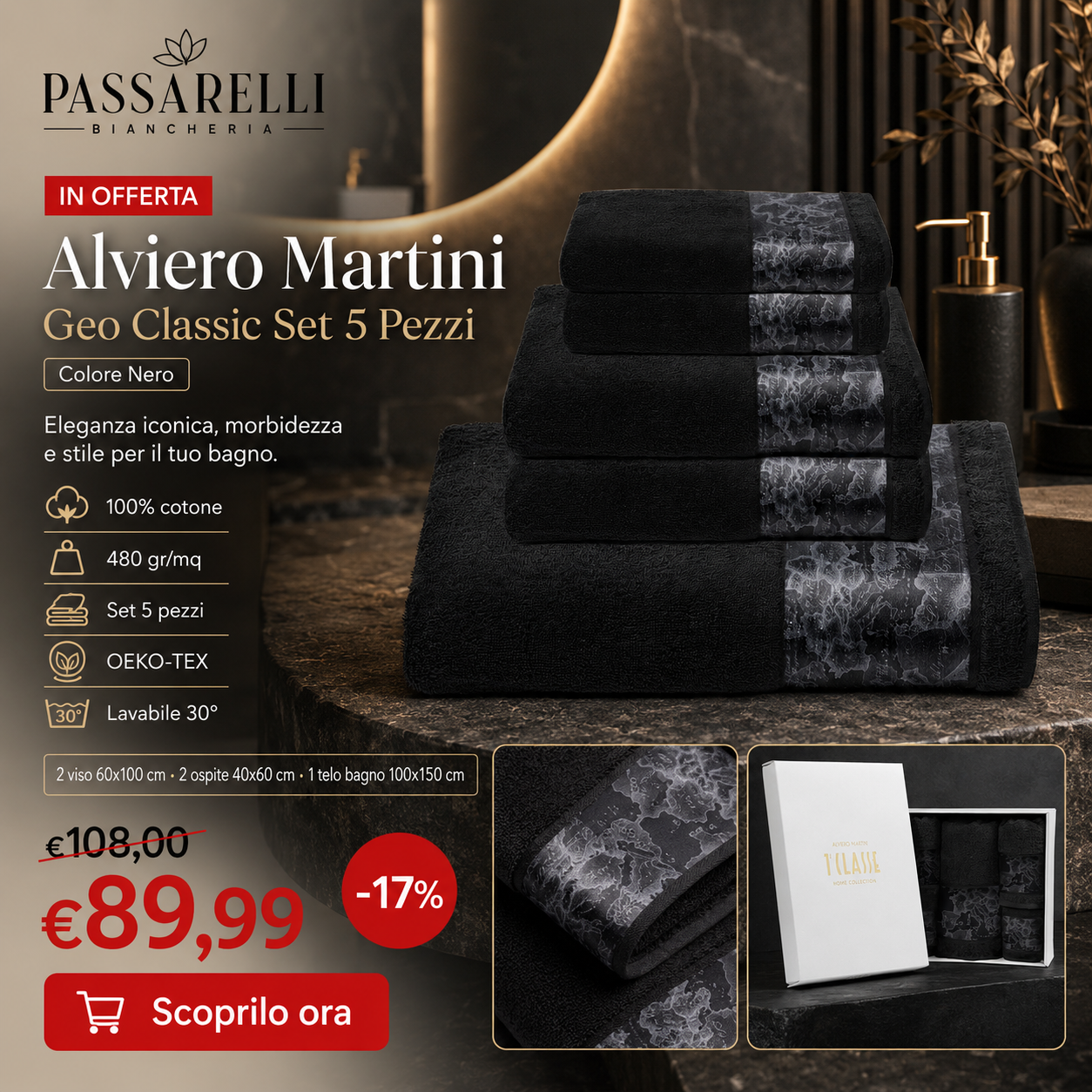 Alviero Martini Geo Classic Set 5 Pezzi